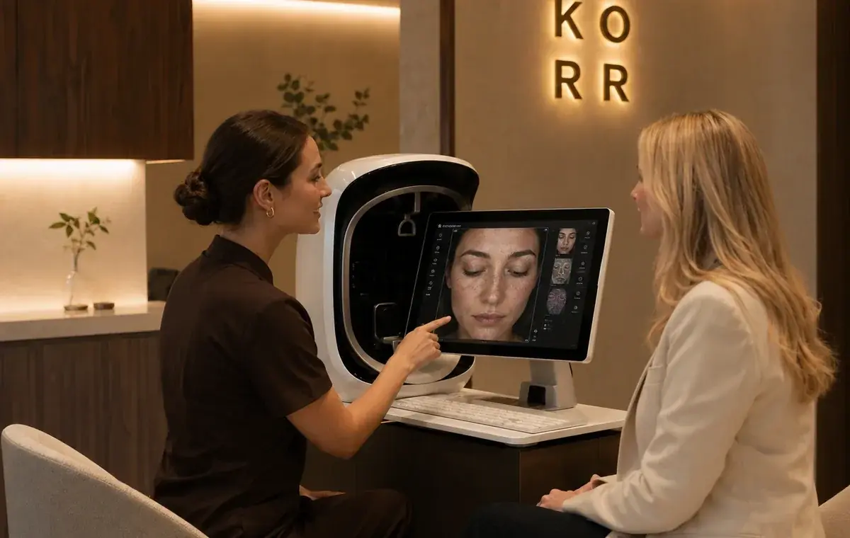 Observ 320® en funcionamiento durante diagnóstico facial en KORR Mataró